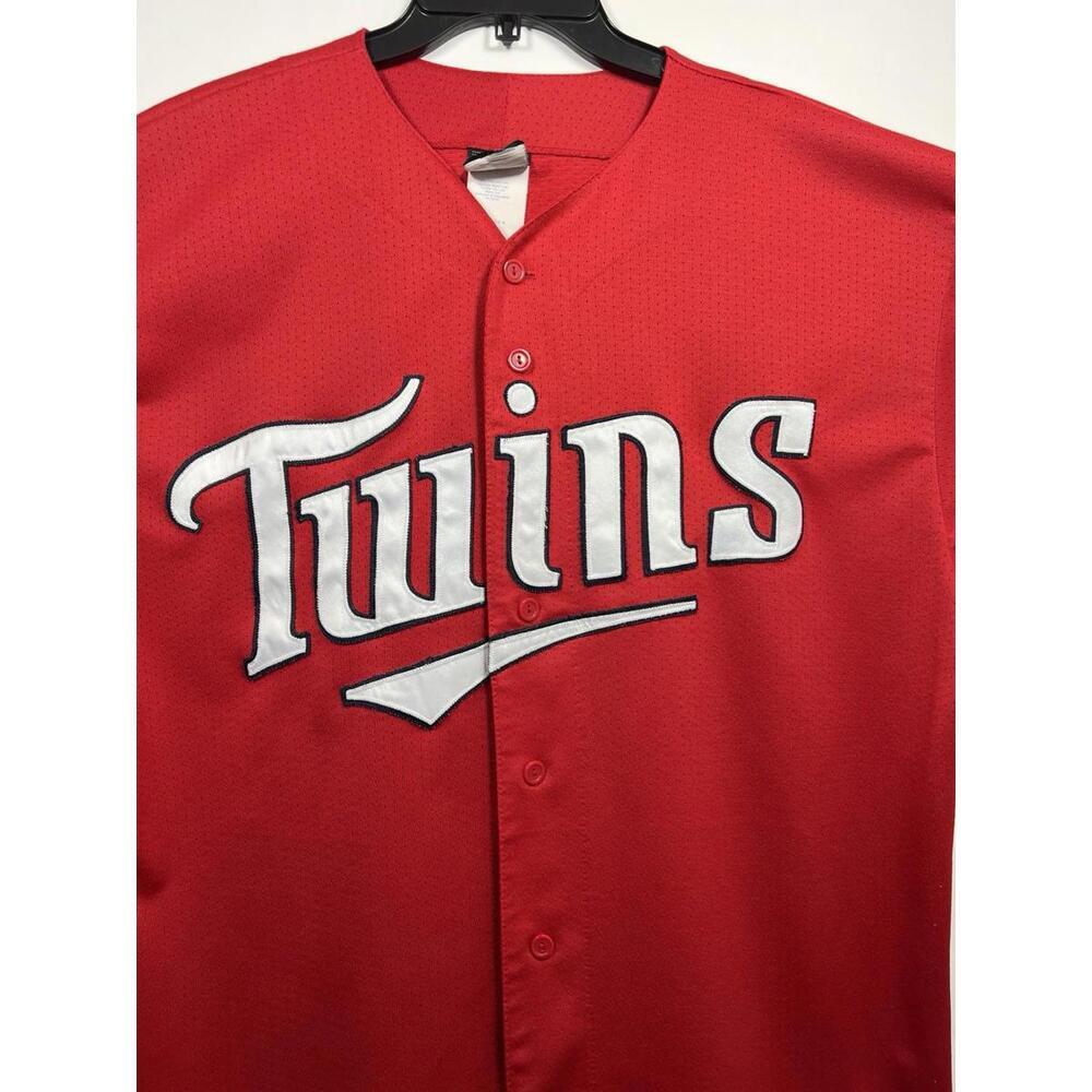 Authentic Vtg Minnesota Twins Majestic MLB Red Jersey 90s RARE Sz XL USA - Picture 2 of 8